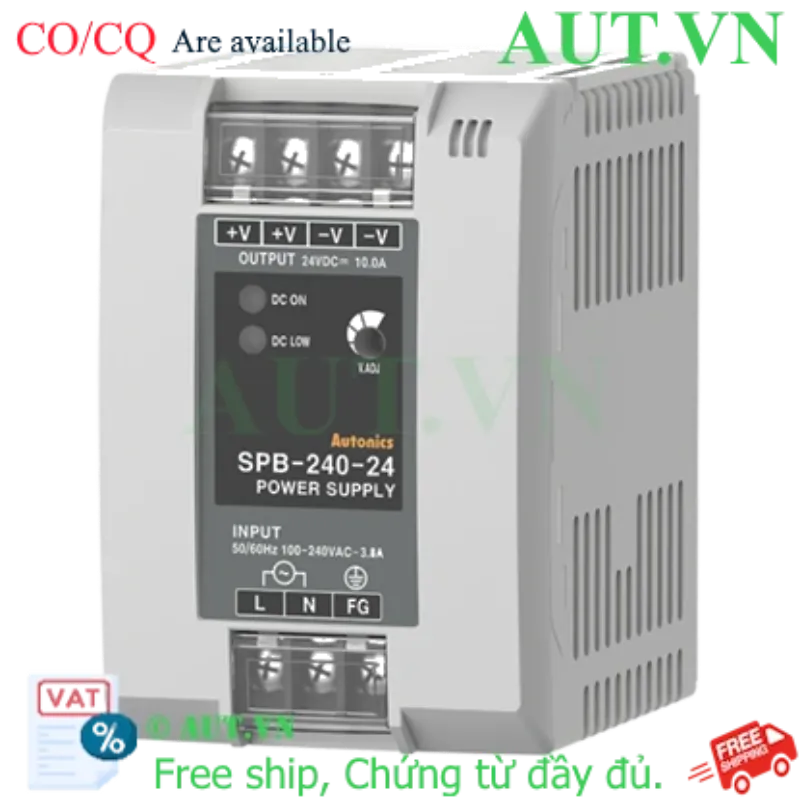 Ảnh của Bộ Nguồn Xung Autonics SPB-240-24 (24VDC 10A 240W) - Hiệu Suất 92%, Lắp Ray DIN, Siêu Bền - AUT VN