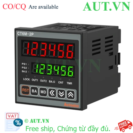 Ảnh của Bộ đếm thời gian Autonics CT6M-2P4T (6 số, 2 bước preset, RS485)