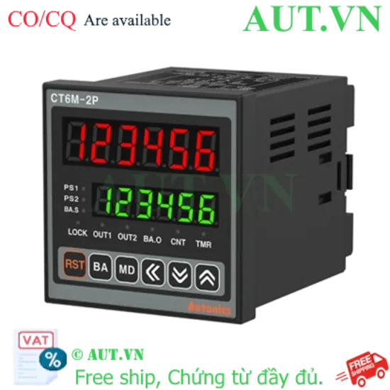 Ảnh của Bộ đếm định thời Autonics CT6M-2P2T: 6 Số, Truyền Thông RS485, Chuẩn IP65
