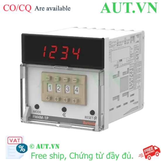 Ảnh của Bộ đếm Autonics FM4M-1P4 Chính Hãng: 4 Số, Tốc độ 5000cps, 1 Preset - AUT VN