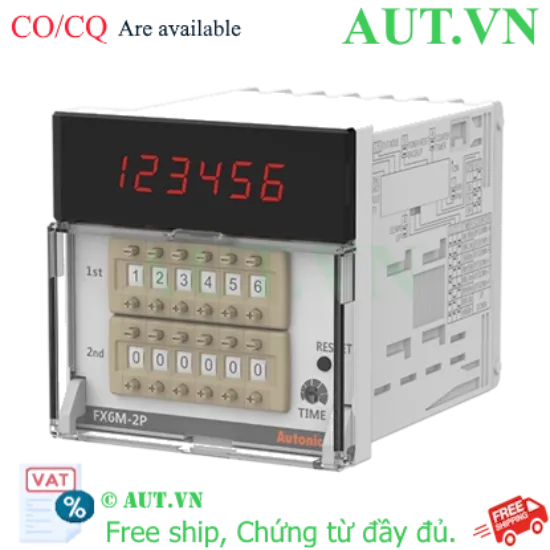 Ảnh của Bộ Đếm Autonics FX6M-2P4 Chính Hãng | 6 Chữ Số, 2 Ngõ Ra Preset, Nguồn 100-240VAC