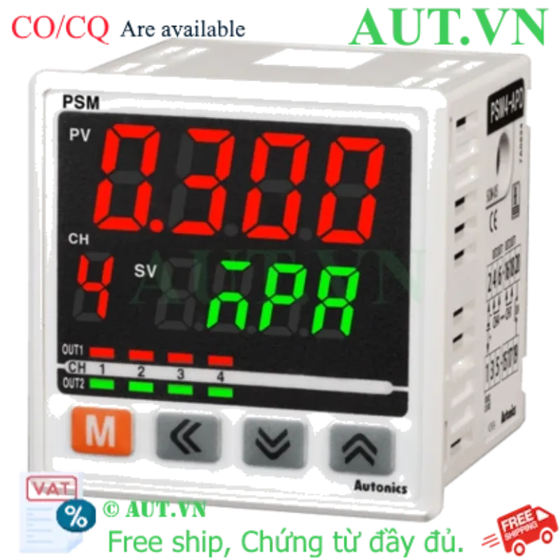 Ảnh của Bộ hiển thị áp suất 4 kênh Autonics PSM4-APD Chính hãng