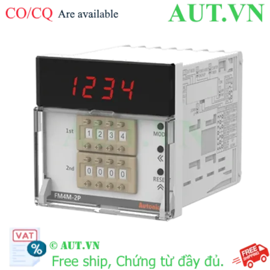 Ảnh của Bộ Đếm Autonics FM4M-2P4 - 4 Số, 2 Giá Trị Cài Đặt, Tốc Độ 5kcps - Chính Hãng AUT VN
