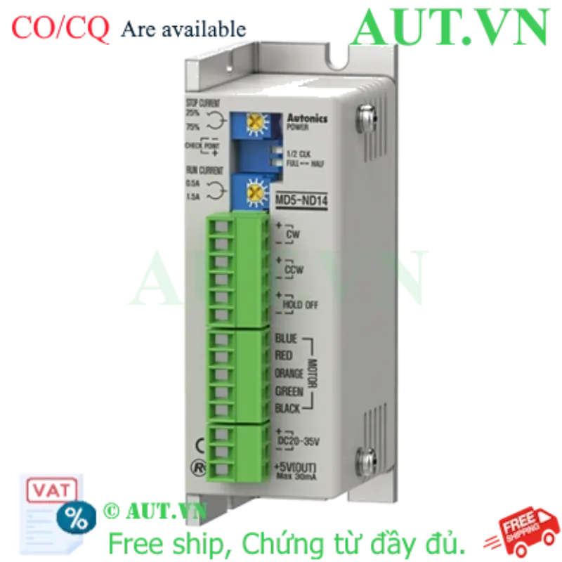 Ảnh của Driver Động Cơ Bước 5 Pha Autonics MD5-ND14 | Chống Rung, Siêu Êm, Chính Hãng AUT VN