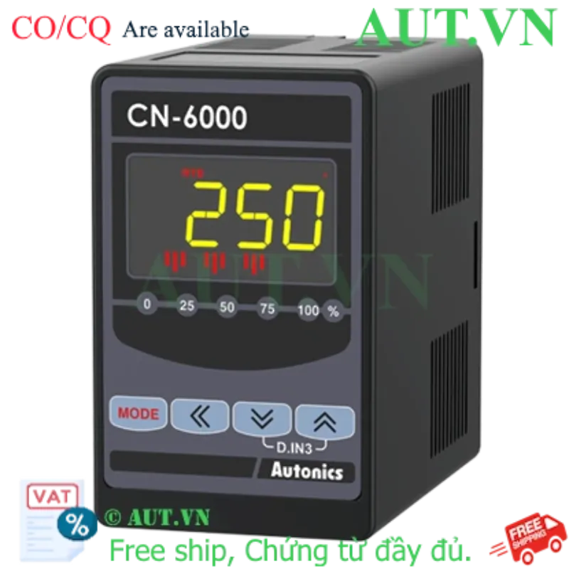 Ảnh của Bộ Chuyển Đổi Tín Hiệu Autonics CN-6100-V2 | Đa Năng RTD/TC/Analog sang 0-10VDC | Chính Hãng AUT VN