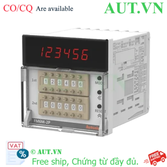 Ảnh của Bộ Đếm Autonics FM6M-2P4 | 6 Chữ Số, 100-240VAC, Ngõ Ra DPST - Chính Hãng AUT VN