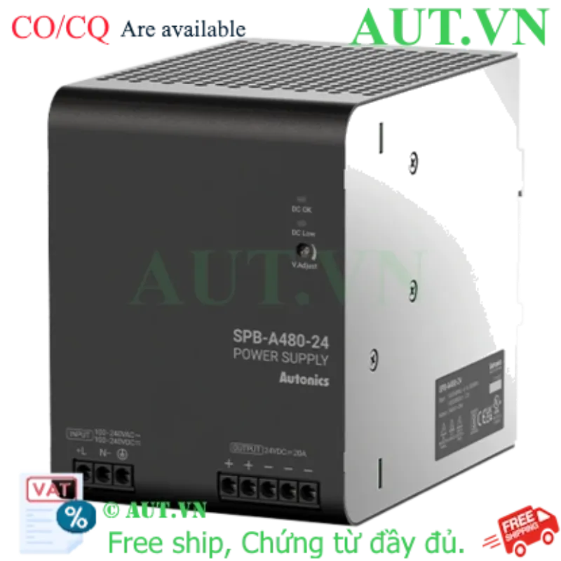 Ảnh của Bộ Nguồn Xung Autonics SPB-A480-48 | 48V 10A 480W | Lắp Ray DIN, Hiệu Suất 92% | AUT VN