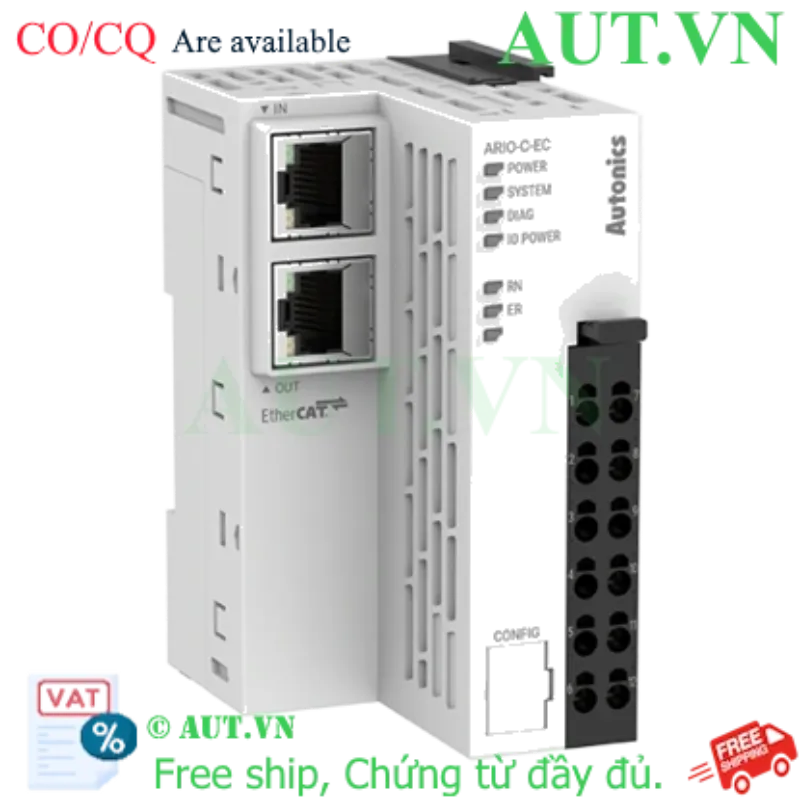 Ảnh của Bộ Truyền Thông Remote I/O Autonics ARIO-C-EC - Chuẩn EtherCAT 100Mbps, Mở rộng 64 Mô-đun | AUT VN