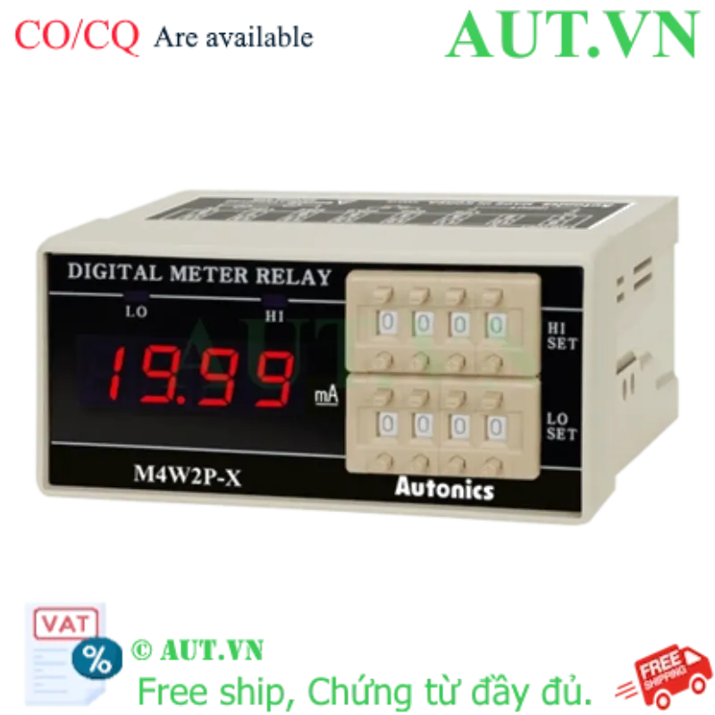 Ảnh của Đồng hồ đo đa năng Autonics M4W2P-DI-XX | Hiển thị 4-20mA, Ngõ ra Relay