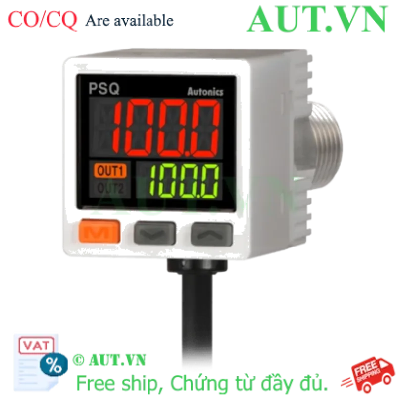 Ảnh của Cảm biến áp suất Autonics PSQ-BC01U-R1/8 | Dải đo -100~100kPa | Ngõ ra Analog & Digital