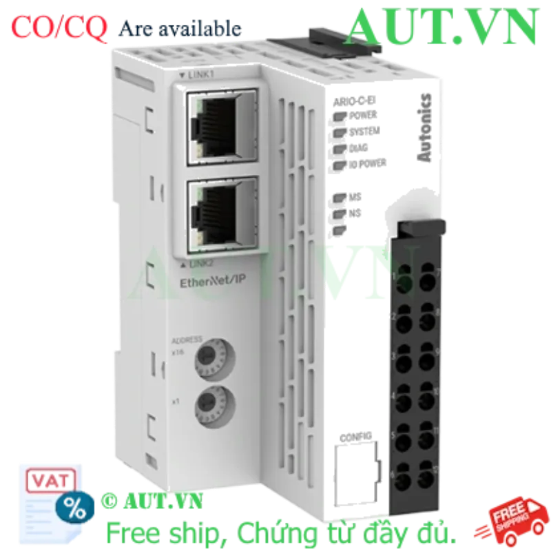 Ảnh của Remote I/O Autonics ARIO-C-EI | EtherNet/IP, 64 Module, Cấu hình USB - AUT VN