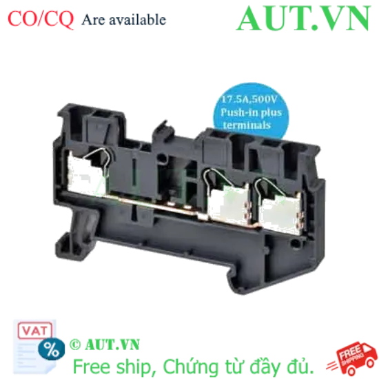 Ảnh của Cầu Đấu Dây Omron XW5T-P2.5-1.2-1 Push-in Plus: Kết Nối Nhanh, 24A/500V, Lắp Ray DIN 35mm