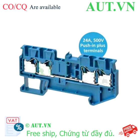 Ảnh của Cầu Đấu Dây Omron XW5T-P2.5-2.2-1BL Blue: Push-in Plus, 24A, Chống Rung Lắc Tuyệt Đối