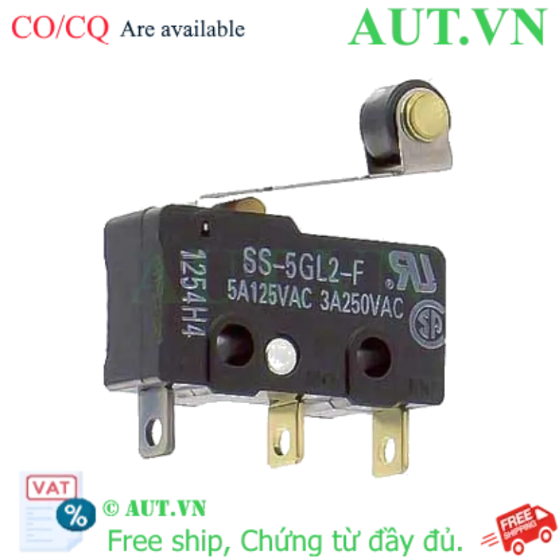 Ảnh của Công tắc hành trình Omron SS-5GL2-F Chính hãng | Cần gạt con lăn, Siêu nhạy 0.49N, 5A - AUT VN