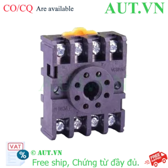 Ảnh của Đế Rơ Le Omron PF083A-E Chính Hãng | 8 Chân Pin Tròn, 10A 300VAC, Lắp Thanh Ray DIN
