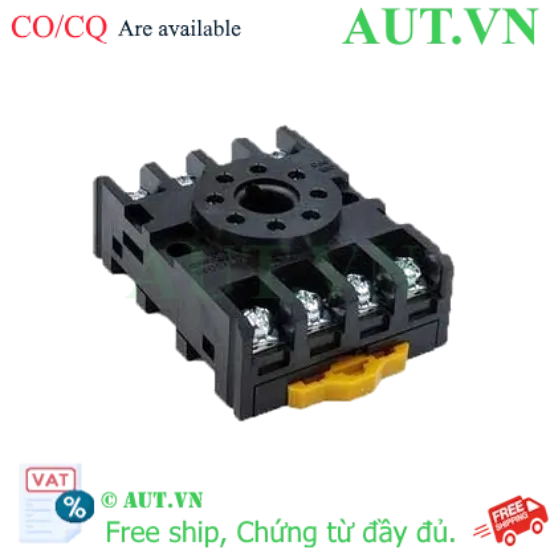 Ảnh của Đế Rơ Le Omron PF083A-L Chính Hãng | 8 Chân Pin Tròn, 5A, Lắp Thanh Ray DIN