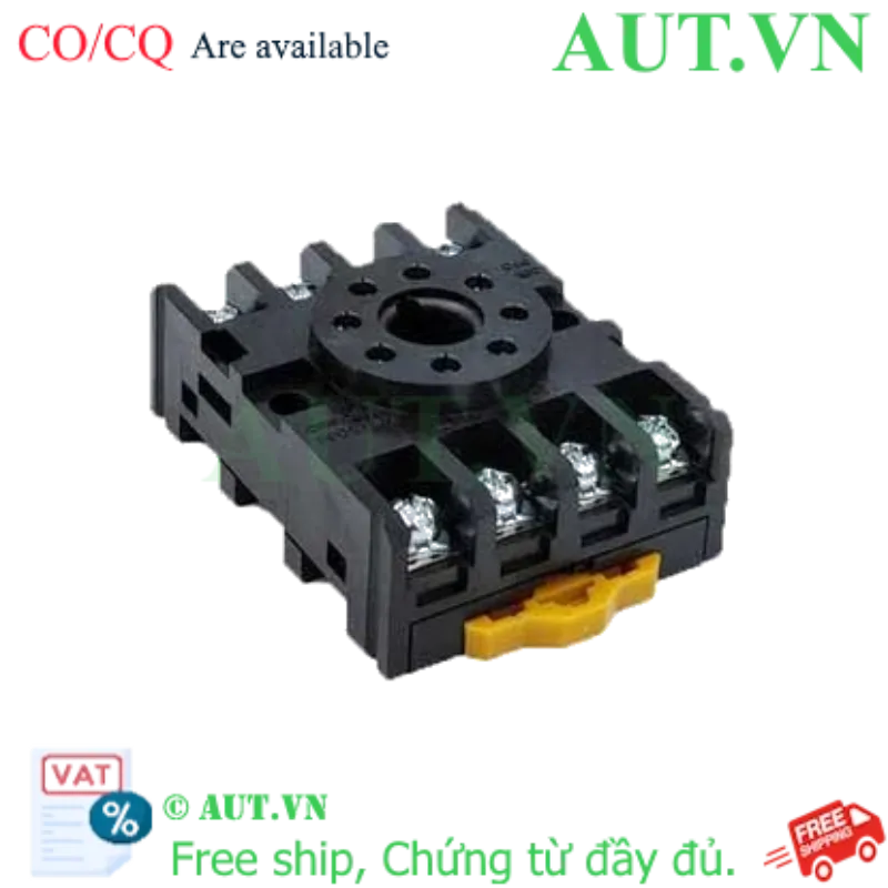 Ảnh của Đế Rơ Le Omron PF083A-L Chính Hãng | 8 Chân Pin Tròn, 5A, Lắp Thanh Ray DIN