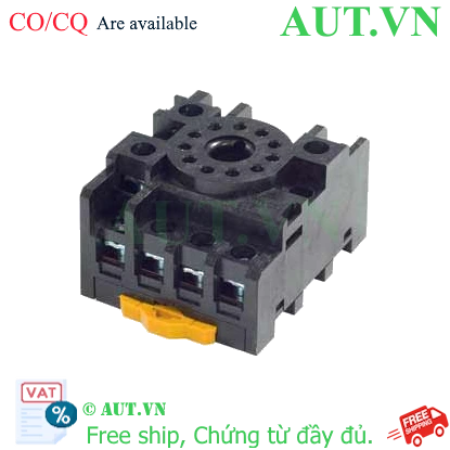 Ảnh của Đế Rơ Le Omron PF113A-E Chính Hãng, 11 Chân Tròn, Lắp Ray DIN