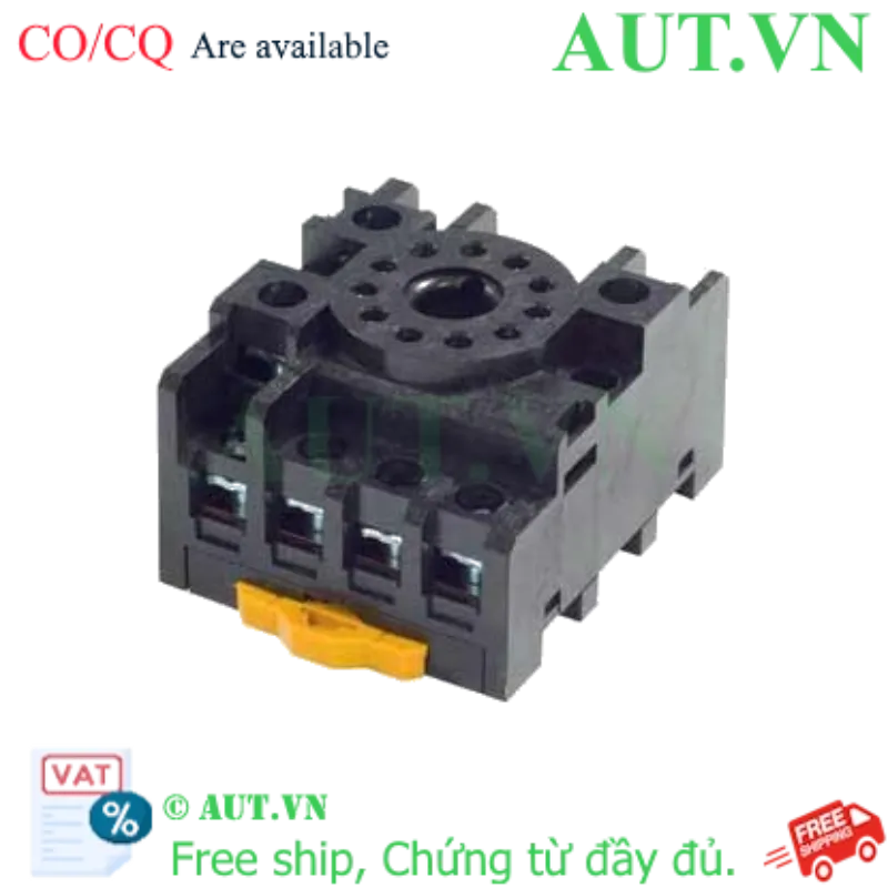 Ảnh của Đế Rơ Le Omron PF113A-E Chính Hãng | 11 Chân Tròn, 10A, Lắp Thanh Ray DIN