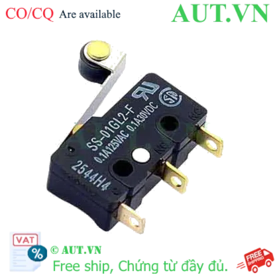 Ảnh của Công tắc hành trình Omron SS-01GL2-F | SPDT, Cần gạt con lăn, Siêu nhạy 0.49N - AUT VN