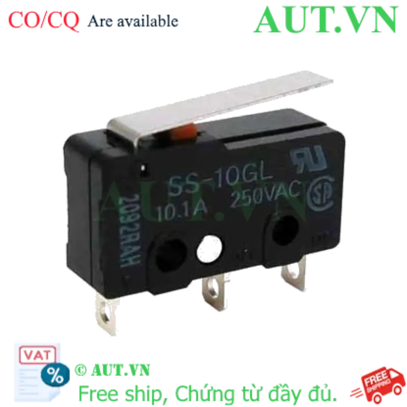 Ảnh của Công tắc hành trình Omron SS-10GL | 10A 250VAC, Cần gạt Hinge Lever, SPDT - AUT VN