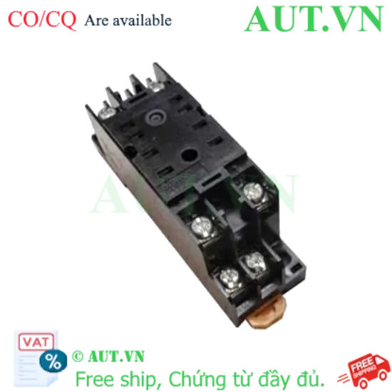 Ảnh của Đế Rơ Le Omron PYFZ-08 Chính Hãng: 8 Chân Dẹt, 10A, Lắp Ray DIN | AUT VN