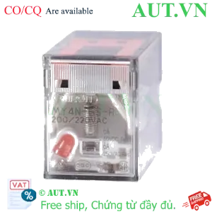 Ảnh của Rơ le trung gian Omron MY4N-GS-R AC200/220 | 4PDT 14 Chân, Đèn LED, Tiếp Điểm Bạc