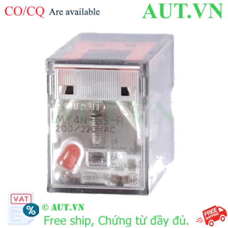 Ảnh của Rơ le trung gian Omron MY4N-GS-R AC200/220 | 4PDT, 14 Chân, Đèn LED - Chính Hãng AUT VN