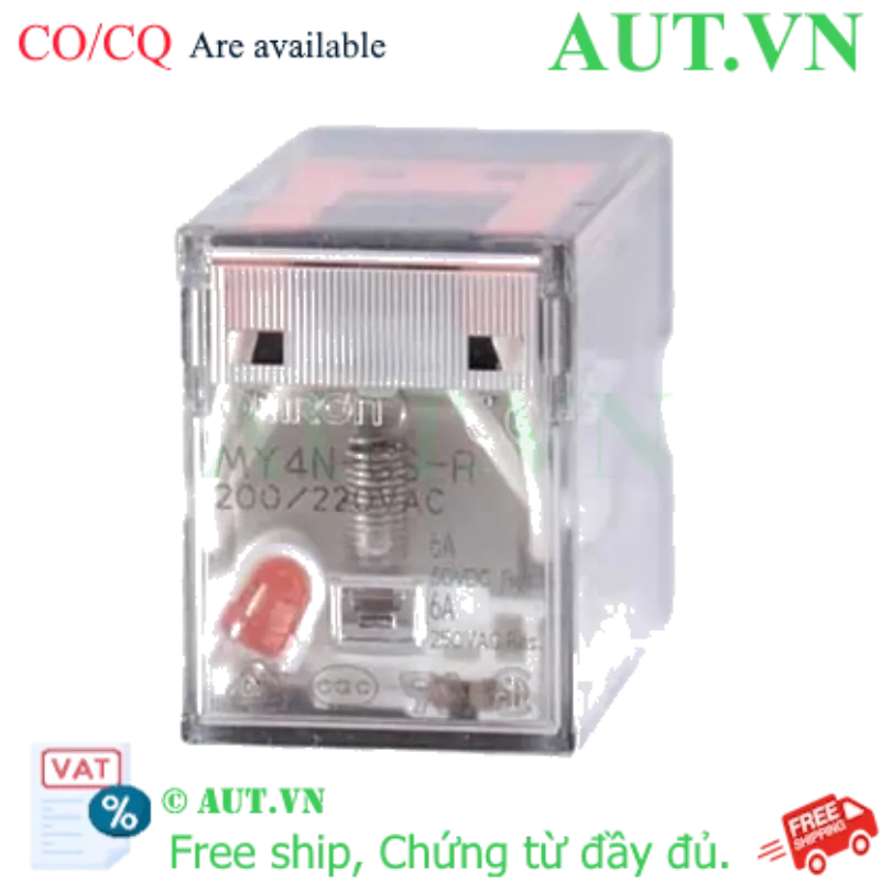 Ảnh của Rơ le trung gian Omron MY4N-GS-R AC200/220 | 4PDT 14 Chân, Đèn LED, Tiếp Điểm Bạc