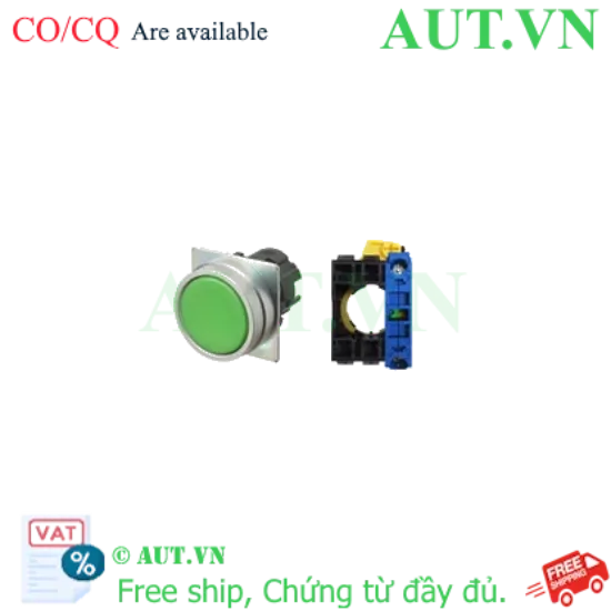 Ảnh của Nút Nhấn Omron A22NN-MNM-NGA-G100-NN | 1NO Xanh Lá, Nhấn Nhả, IP66