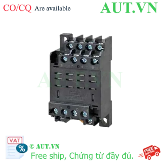 Ảnh của Đế Rơ Le Omron PTFZ-14-E: 14 Chân Dẹt, Chịu Tải 15A, Lắp Ray DIN Chính Hãng