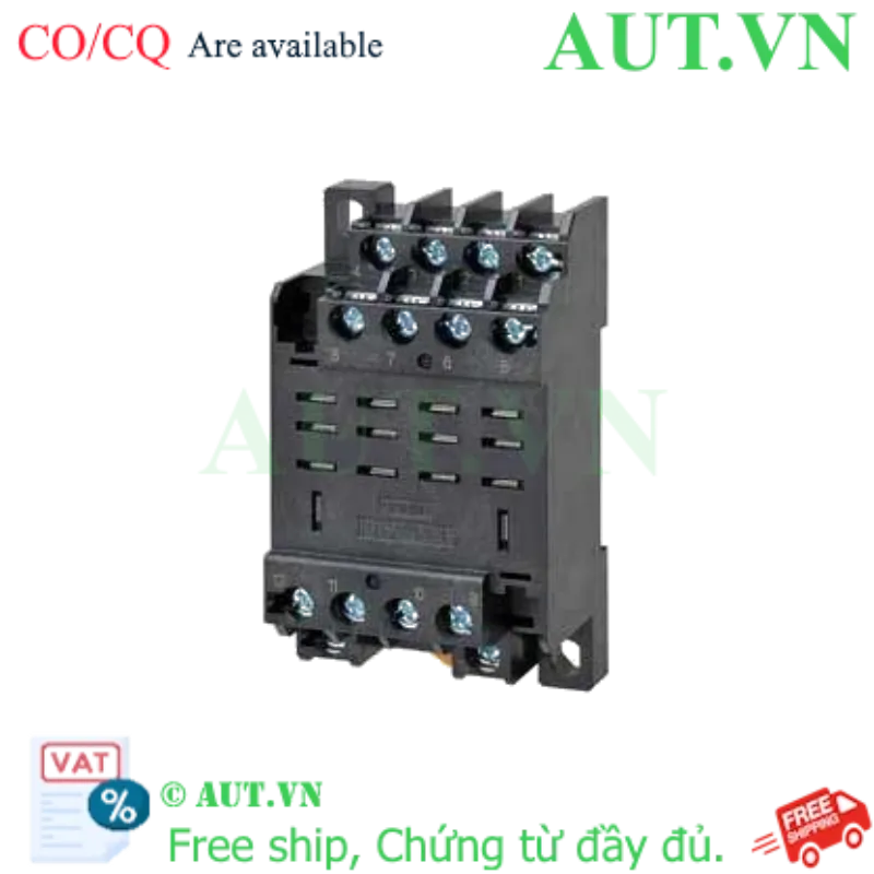 Ảnh của Đế Rơ Le Omron PTFZ-14-E Chính Hãng - 14 Chân Dẹt, 15A, Lắp Ray DIN