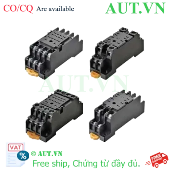 Ảnh của Đế Rơ Le Omron PYFZ-08-W Chính Hãng: 8 Chân Dẹt, 10A, Lắp Ray DIN Tiêu Chuẩn