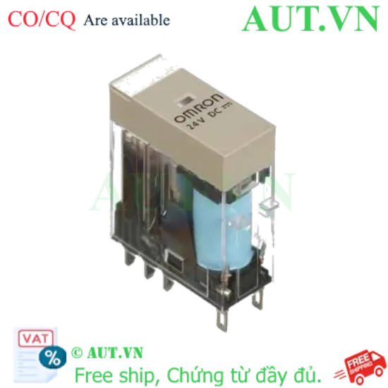 Ảnh của Rơ le trung gian Omron G2R-2-S DC24V - 8 Chân Dẹt, DPDT 5A, Có Đèn LED | AUT VN