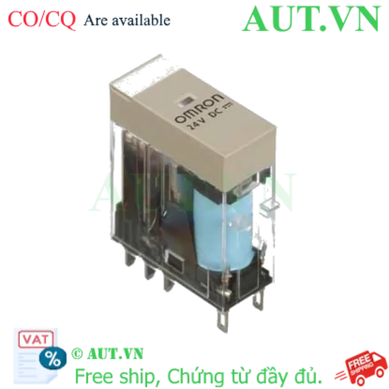 Ảnh của Rơ le trung gian Omron G2R-2-S DC24V - 8 Chân Dẹt, DPDT 5A, Có Đèn LED | AUT VN