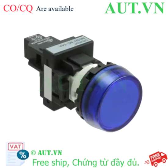 Ảnh của Đèn Báo Omron M22N-BC-TAA-AC: Phi 22mm, 24VAC/VDC, LED Xanh Da Trời Siêu Sáng
