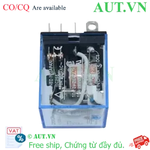 Ảnh của Rơ le trung gian Omron LY2N-J 220V/240VAC 10A - 8 Chân DPDT, Có Đèn LED, Chính hãng AUT VN
