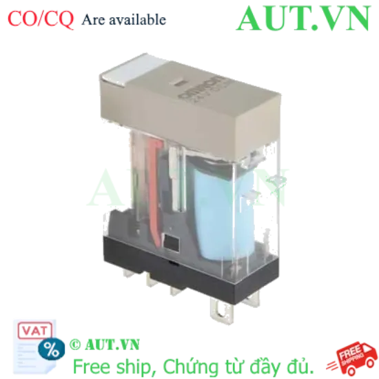 Ảnh của Rơ le trung gian Omron G2R-1-S DC24V: 10A, 5 Chân Dẹt, Độ Bền Công Nghiệp