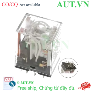 Ảnh của Rơ le trung gian Omron MY4N-GS-R DC12 | 4PDT 14 Chân, Đèn LED, Tiếp Điểm Bạc Bifurcated