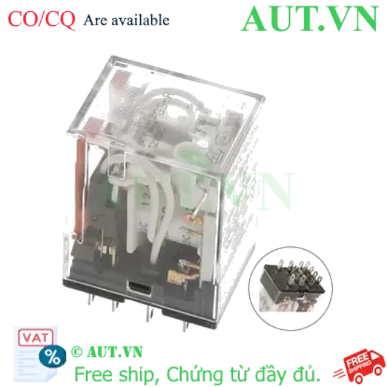 Ảnh của Rơ le trung gian Omron MY4N-GS-R DC12 | 4PDT, 14 Chân, Đèn LED Báo Trạng Thái - Chính Hãng AUT VN