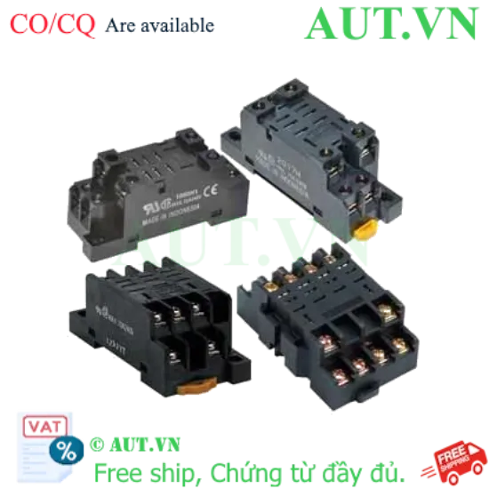 Ảnh của Đế Rơ Le Omron PTF08A-TU: 8 Chân, 10A, Lắp Ray DIN - Chính Hãng AUT VN