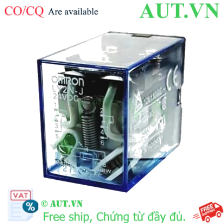 Ảnh của Rơ le trung gian Omron LY2N-J DC24V 10A (8 Chân) - Chính hãng, Bền bỉ, Có đèn LED