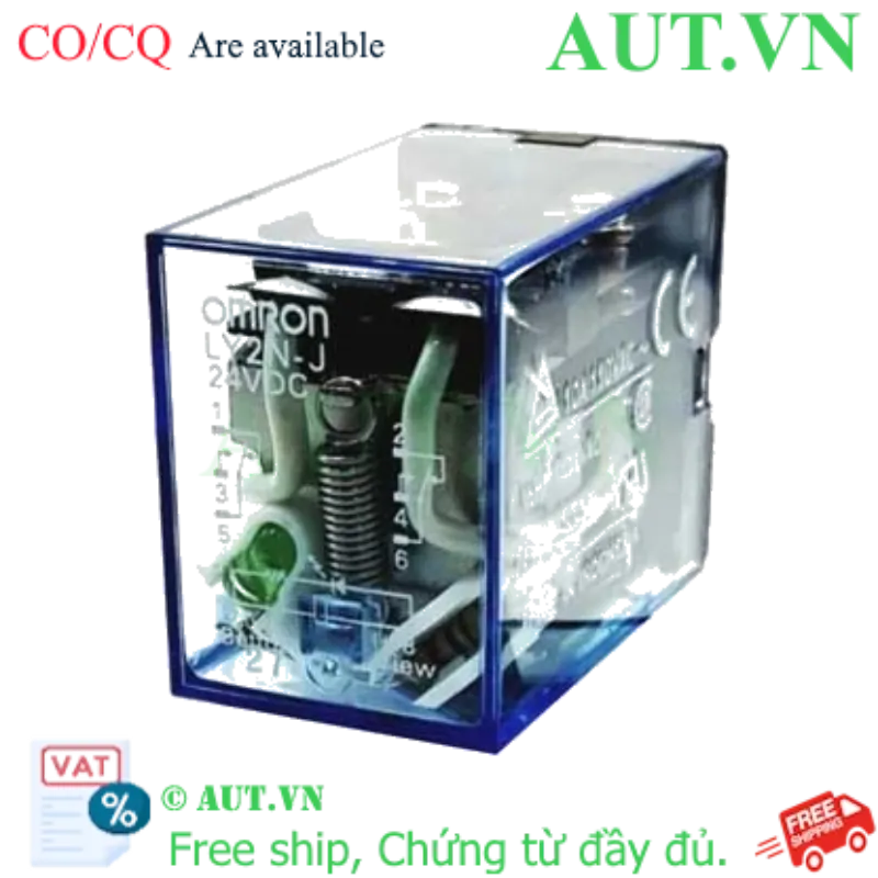 Ảnh của Rơ le trung gian Omron LY2N-J DC24V 10A - 8 Chân, Có LED, Chính hãng AUT VN