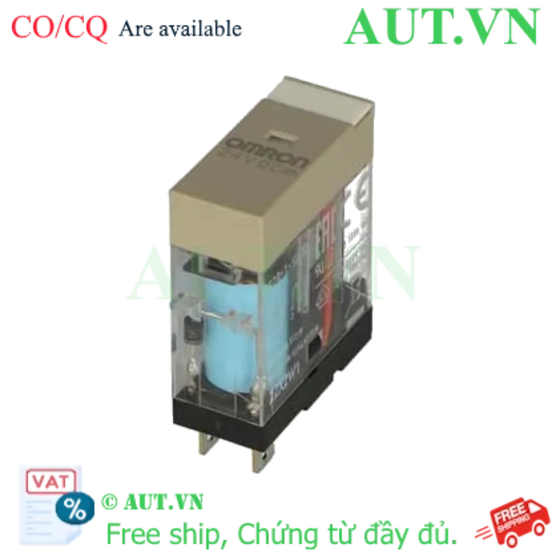Ảnh của Rơ le trung gian Omron G2R-1-SD DC24V | 10A, 5 Chân Dẹt, Tích hợp Diode Bảo Vệ PLC