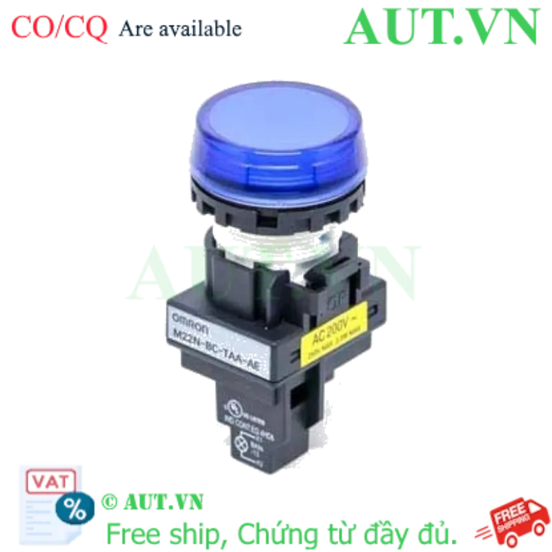Ảnh của Đèn Báo Omron M22N-BC-TAA-AE | LED Xanh, 220VAC, Phi 22mm, IP66