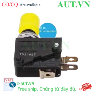 Ảnh của Công tắc nút nhấn Omron VAQ-4Y-K - Màu Vàng, 1NO+1NC, Nhấn nhả (D10)