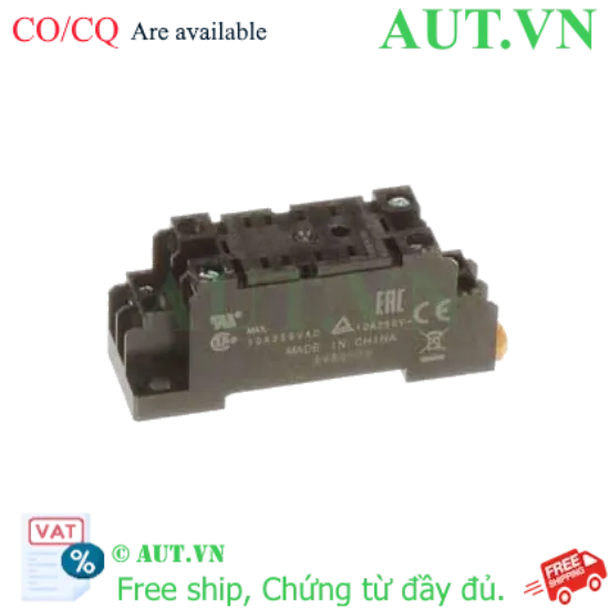 Ảnh của Đế Rơ Le Omron PYFZ-08-TU Chính Hãng - 8 Chân Dẹt, 10A, Lắp Ray DIN Tiện Lợi | AUT VN