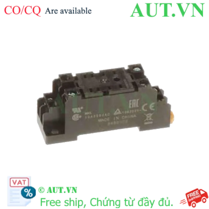 Ảnh của Đế Rơ Le Omron PYFZ-08-TU Chính Hãng | 8 Chân Dẹt, 10A, Lắp Ray DIN