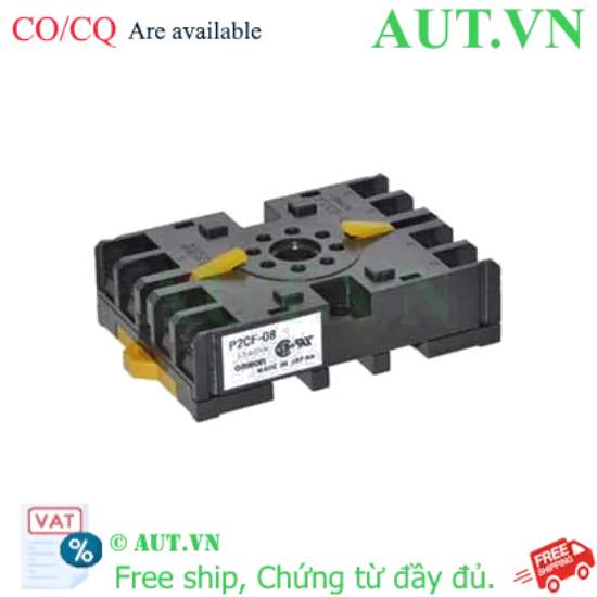 Ảnh của Đế Rơ Le Omron P2CF-08 - Socket 8 Chân Tròn, 5A, Lắp Thanh Ray DIN | AUT VN