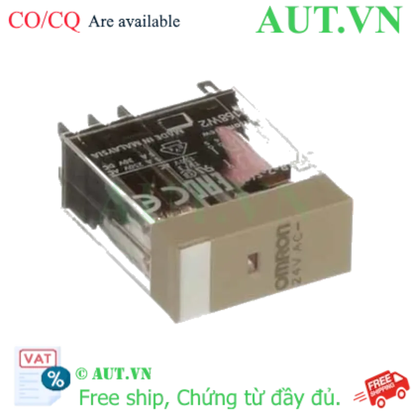 Ảnh của Rơ le trung gian Omron G2R-2-S AC24(S) 8 Chân Dẹt, DPDT 5A, 24VAC